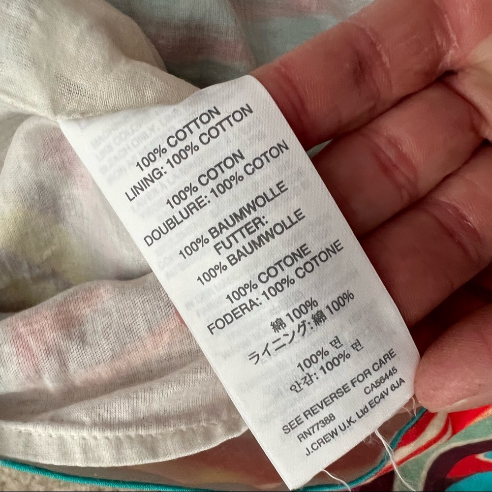 J. Crew Collection Geo Brushstroke Mini Sheath Dress Multicolor Cotton - Picture 9 of 10